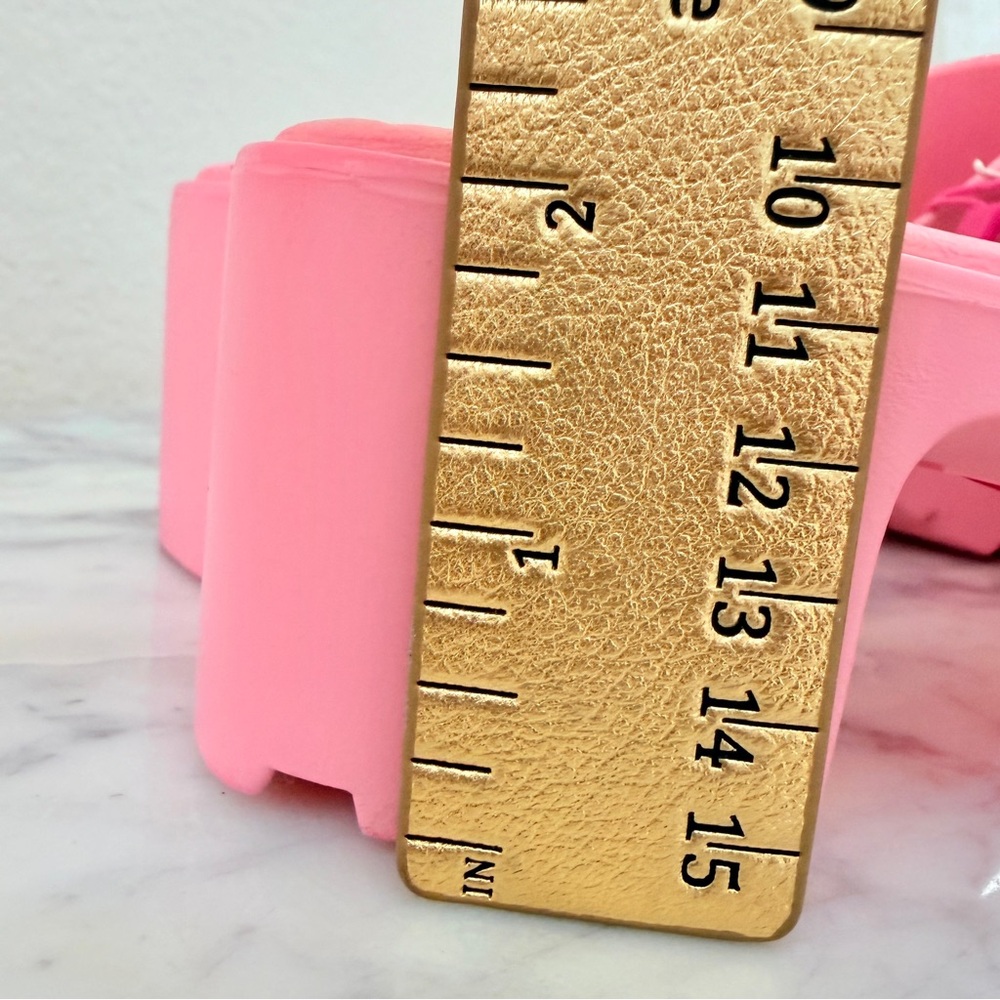 π Barbie x ZARA Pink Rubber Slides Heeled Sandals 6.5 37 - Picture 12 of 12